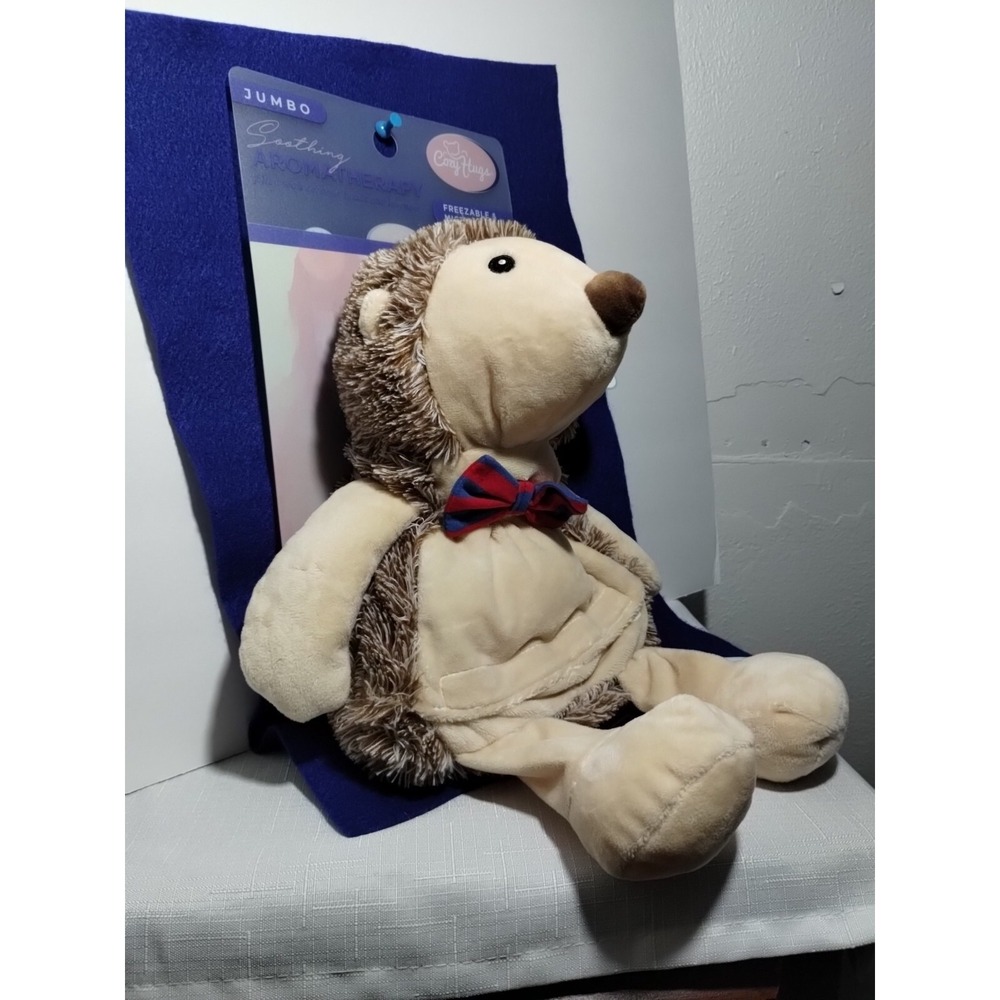 Cozy Hugs Jumbo Aromatherapy Plush Hedgehog Microwavable Freezable Lavender NEW - Picture 5 of 14